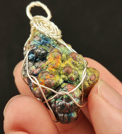 Top Grade "Explosive Gold Bodhi Bead" Original Stone Pendant | Gold x Blue | Peak Color Burst Core Material | Wealth Manifestation & Clarity Shield | Natural Malaysian Leklai | Convertible to Keychain