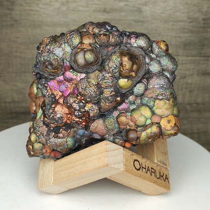 Rare Ancient Pearl Leklai Statue | Gallstone Core | Brown, Purple & Gold Radiance | Abundance, Wisdom & Career Stability