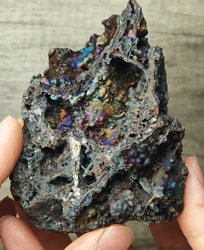 | Top premium rare Iridescent Goethite, Turgite, Hematite, Iridescent | COLOUR: Gold, Turgite with White Quartz,Crystal | 100% natural color |