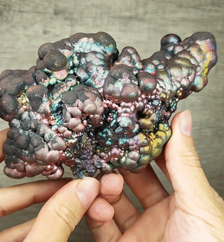 | Top premium rare Iridescent Goethite, Turgite, Hematite, Iridescent | COLOUR: Pink, Rainbow | 100% natural color |