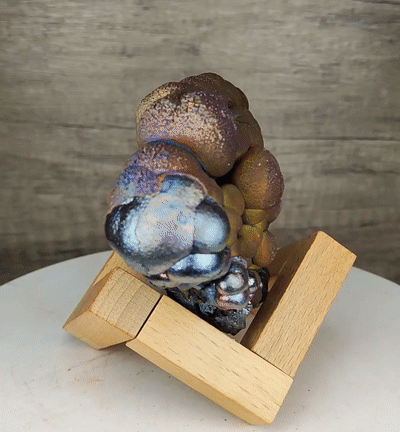 "HARUKA Giant Buddha Bead" Rainbow Double-Sided Specimen | Brown x Yellow x Silver | Elite Old Core Material | Status Stability & Wealth Manifestation | Natural Malaysian Leklai