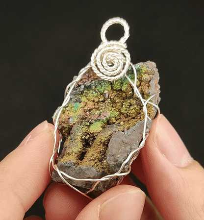"Top Grade Rare" Gold Calcite Pendant | Shimmering Diamond Series x Gold x Green | Energy Peak Core | Ultimate Wealth & Career Growth | Natural Malaysian Leklai