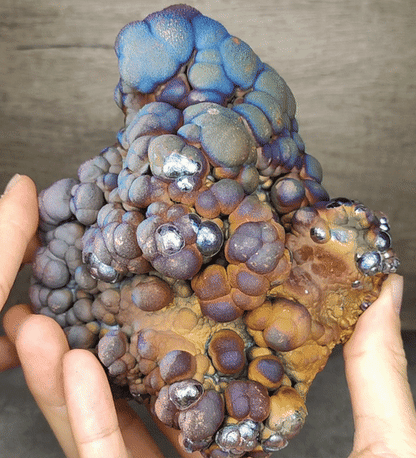 Premium Aged-Mine Aluka Buddha Bead Leklai (Goethite) Rare Core Essence (Blue x Purple)｜Wealth · Protection · Emotional Stability · High Directional Energy