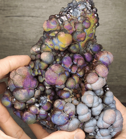 老料大佛珠力泥｜銀灰紫藍金多色顯色：多維能量平衡膽料