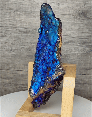 "Collection Grade" Fluorescent Bodhi Bead | Shark Fin Shape Energy Core | Blue, Purple &amp; Silver Manifestation | Health, Wisdom &amp; Status Anchor | Malaysia Natural Leklai