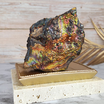 | Top premium rare Iridescent Goethite, Turgite, Hematite, Iridescent | COLOUR: Gold | 100% natural color | 