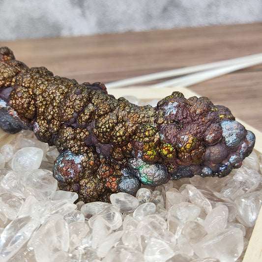 | Goethite Pillar(9.6cm) | Top premium rare Iridescent Goethite, Turgite, Hematite, Iridescent | COLOUR: GLOD | 100% natural color |