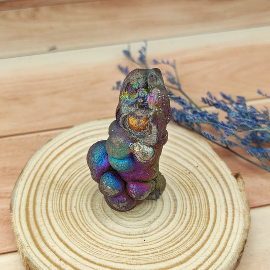 | Goethite Pillar(4.4cm) | Top premium rare Iridescent Goethite, Turgite, Hematite, Iridescent | COLOUR:purple, blue | 100% natural color |